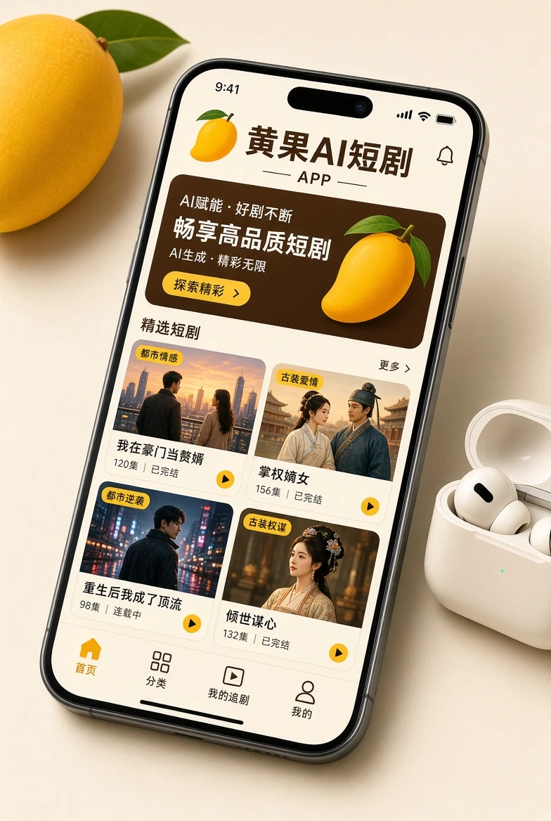 黄果短视频移动端展示图